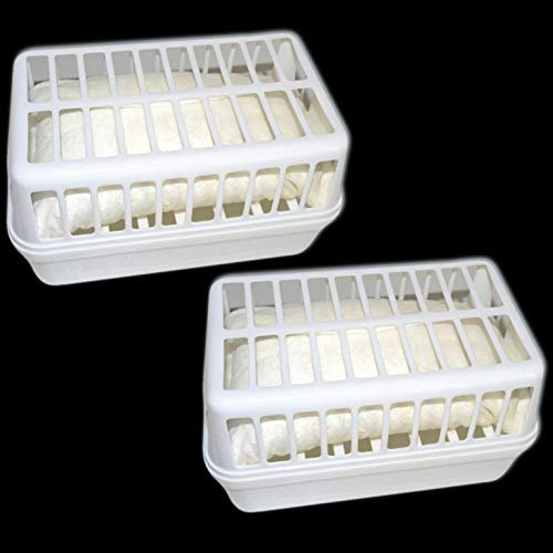 2x Luftentfeuchter Entfeuchter Box + 4x Nachfüllpackung 1,2 kg Granulat Trockner