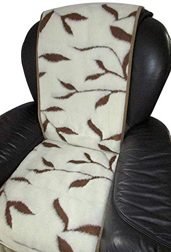 Alpenwolle Sesselschoner Zweige, 50x200 cm, Sesselschoner, Sesselauflage, 100% Wolle