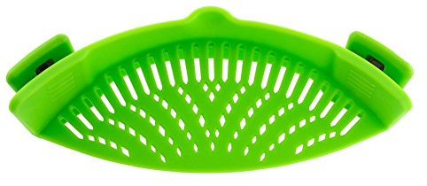 Famtasme Passoire en silicone à clipser - Résistante à la chaleur - Bec verseur pour égoutter les pâtes, les légumes, les nouilles, les casseroles, les poêles