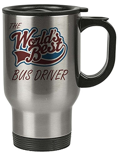 The Worlds Best Bus Driver Thermal Eco Travel Mug - Stainless Steel - Reusable Coffee Cup