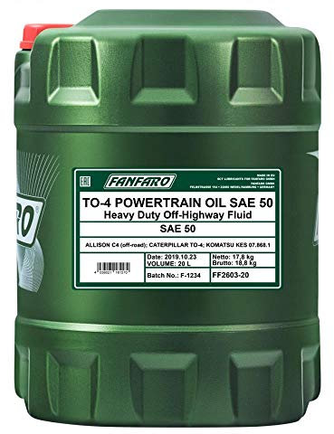 FANFARO 1 x 20L to-4 Powertrain Oil SAE 50 / Getriebeöl Hydrauliköl Traktor Baumaschinen