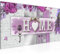 Runa Art Wandbild Home 1 Teilig 100 x 40 cm Modern Bild auf Vlies Leinwand Flieder Wohnzimmer Lila Grau 013712a