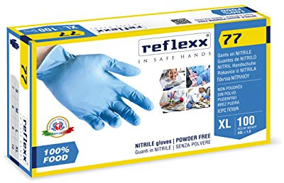 Reflexx 77 100 FOOD/XL. Guanti in nitrile 3gr specifici per FOOD