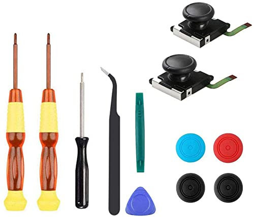 Thlevel 2 Stücke Analog Joystick 3D Ersatz für den NS Controller mit Reparaturwerkzeug