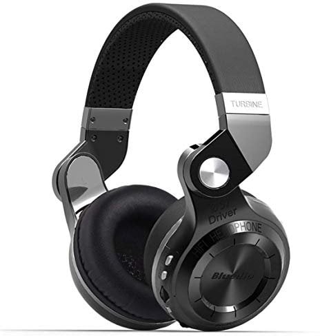 Bluedio Wireless Bluetooth Headphones Foldable Over Ear Headphones with Micro SD Card Slot/FM Radio/Support Amazon Web Services/Mic/Wired for Cell Phones/TV/PC (Black)