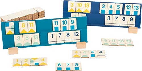 small foot Rummy Zahlenlegespiel aus Holz, Gesellschaftsspiel in modernen Farben, ab 7 Jahren, 11716