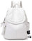 BUKESIYI Damen Tasche Rucksack Handtasche Frauen backpack Klein Anti Diebstahl Schulrucksack Laptop Weekender PU Leder DE78179 Perlweiss