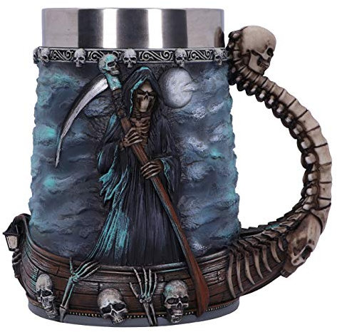 Nemesis Now River Styx Chope Faucheuse en résine Bleu 17,5 cm