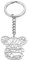 Amaxer Porte-clés rond en acier inoxydable avec pendentif mignon panda koala reine couronne roi couronne porte-clés, koala, 0.97