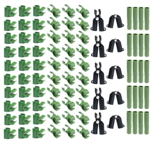 100Pcs Adjustable Plant Trellis Connector Clip Plastic Plant Connectors Stakes Garden Plastic Connecting Joint Buckle Clip 8mm