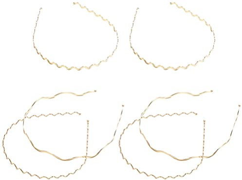 Lurrose 6 Stücke Goldene Metall Wellenlinie Stirnbänder Braut Haarreifen Elegante Kopfbedeckung Hochzeit Haarschmuck Für Frauen Mädchen