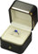 Ringschatulle für Hochzeitsantrag, Verlobung für Männer und Frauen, luxuriös, weich, hochwertig, Ring-Schmuck-Geschenkbox mit elegantem Goldrand und goldfarbenem Knopf-Design, Ring-Geschenkbox