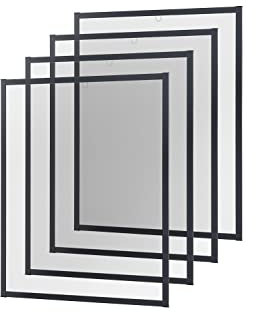empasa Insektenschutz Fliegengitter Fenster MASTER SLIM Set Alurahmen Mückengitter als Selbstbausatz in 80 x 100 cm, verschiedene Sets und Farben, Farbe:anthrazit, Größe:4er Set
