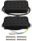 FLEOR Hals- und Steg-Pickup-Set Doppelspulen-Humbucker-Tonabnehmer für E-Gitarren-Tonabnehmer-Ersatz-Schwarz
