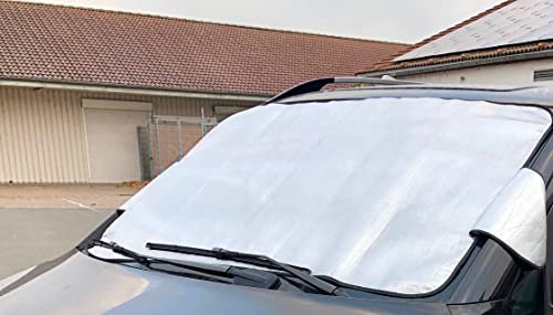 8X Thermo Scheibenabdeckung XXL Transporter SUV PKW Winter Sommer Scheibenfrostschutz Abdeckung Frostschutz Frontscheibenabdeckung Windschutzscheibenabdeckung