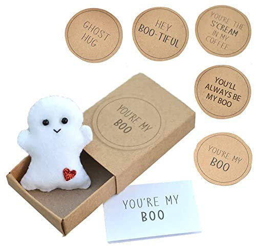 Niedliches Geister-Streichholzschachtel-Geschenk, A.You're My Boo-Karte, Halloween-Dekorationsgeschenk, mit einem romantischen, niedlichen Geist für ihn, Geister-Streichholzschachtel mit einer Karte,