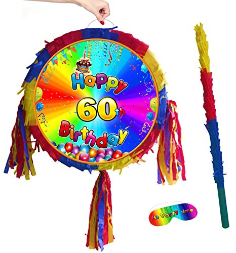 60. Geburtstag Smash Piñata mit Stab