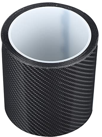Película Protectora Universal para Umbral de Puerta de Coche, Fibra de Carbono Negro, 10 cm
