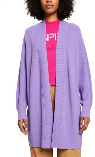 ESPRIT Women's 103EE1I344 Cardigan Sweater, 560/LILAC, L