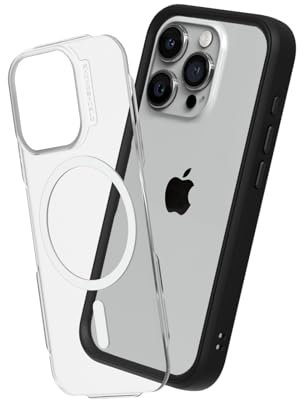 RhinoShield Modulares Case kompatibel mit MagSafe für [iPhone 15 Pro] | Mod NX - Überragender Magnet, Individuell anpassbare, strapazierfähige Schutzhülle 3.5M / 11ft Fallschutz - Schwarz