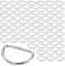 ReaJoys D Ringe 60 Stück Metall D-Ring Schnalle 25mm Halbringe D Ringe Klein für Rucksackschnalle Handtasche Gurt und Bastelzubehör