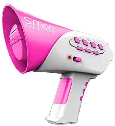 Pomurom Changeur de Voix pour Enfants, mégaphone avec 7 Sons différents, Jouet Amusant, Cadeau pour garçons, Filles, Adolescents (sans Batterie)