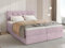 BROMARKT Boxspringbett mit Bettkasten Polsterbett mit Bonell-Matratze und Topper Doppelbett mit Stauraum Bett für Schlafzimmer gepolstertes Kopfteil Detroit 140x200 Härtegrad H3 Samtstoff Puderrosa