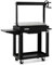 BRASERO - Barbecue Charbon et Bois Galdana - Grille INOX en V de 72,5 x 41 cm réglable en Hauteur - Grill à manivelle, avec bac à Graisses - Poignée - Bac à Charbon - Tablette latérale, Noir