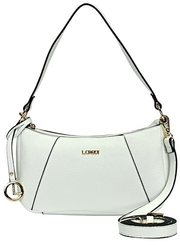 L.CREDI Damen Michaela Handbag, Weiß
