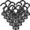 Keukenket Magnethaken Extra Stark 10kg,Neodym Magnet mit Haken,16 Stück 16mm Hakenmagnete Magnethaken Magnetic Hooks Hakenmagnet Stanzfrei für Eisentüren Kühlschränke Küchen Kleiderablage Büro Schwarz