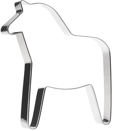 KOLIBROX Dala-Pferd-Ausstechform – traditionelles schwedisches Design skandinavisches Schweden – Edelstahl, langlebig & leicht zu reinigen – für Backspaß & Kulturliebhaber