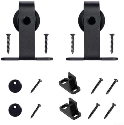 ZAMETTER Mini-Schiebetür-Hardware-Kit, Schrank-Einzeltür-Schienenrollen-Set, kleine Scheunentür-Hardware-Schienen-Set für Aufbewahrungsschränke