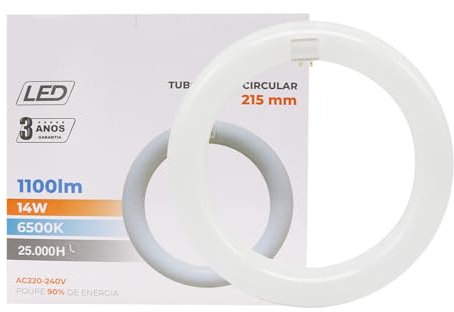 Maxled, Light is Led! LED TUBE T9 Ø21.5CM, Ringförmige LED Röhre 14W Kaltweiß 6500K 1100LM G10Q Sockel Fassung Hell Leuchtröhre PC Deckenleucht Alternative für Klassische T9-Leuchtstofflampen