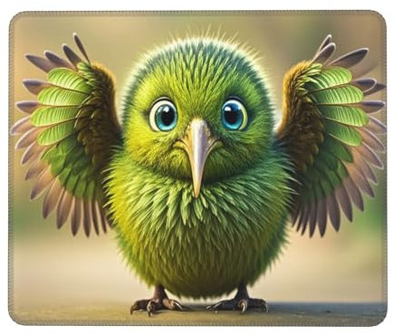 Mauspad, Kiwi-Vogel, niedliche Maus, waschbar, rutschfest, für Mann und Frau, Laptop, Gaming, Schreibtischunterlage, Schreibtischunterlage für Büro, Heimarbeit