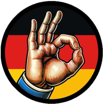 Sammys Shirt Store Deutschland ist OK Handzeichen In Ordnung Perfekt Automagnet 10 cm
