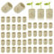 Ududbr Steinwolle, 50 Stück Steinwolle Anzucht Steinwolle Würfel Rockwool Cube Steinwolle Plugs Steinwolle Pflanzenstopfen Hydroponic Sämling Steinwolle für Bodenlos Anbau Hydrokultur Umpflanzen