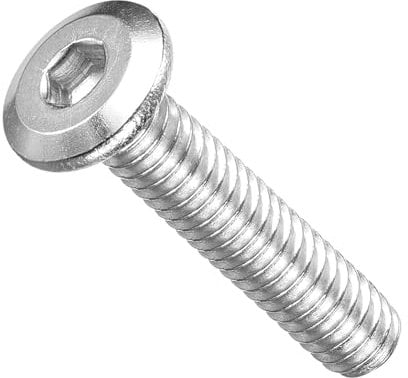 METALLIXITY Flat Head Hex Socket Cap Screws Bolts(1/4-20x1-1/4) 25Pcs, 304 Stainless Steel Hex Socket Furniture Bolts Screws - for Furniture Woodworking Project, Silver Tone