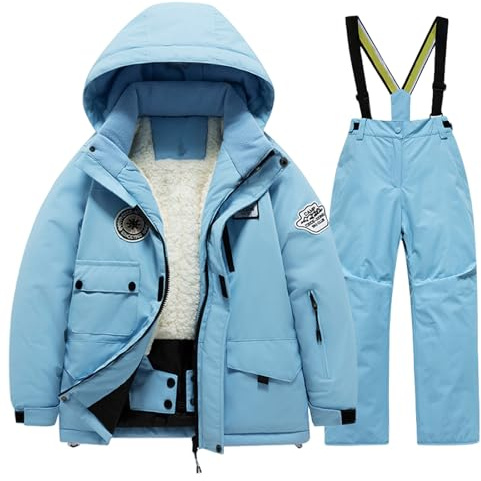 OBiQuzz Garçons et filles Tenue de ski pour enfants Filles Extérieur Épais Coupe-vent Garçons Bébé Grands Enfants Vêtements de ski Combinaison pour bébé 92