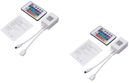Hemobllo 2St LED-Lichtsteuerung Fernbedienung für Lichtstreifen mit Controller geführt RGB-Lichtstreifen-Fernbedienung LED-Zubehör Lichtleiste Wireless-Controller für Streifenlicht Abs Weiß
