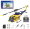SHOYDID 1/48 Scale Remote Control Helicopter for Adults, UH-1 Huey 2.4G 6CH Flybarless RC Helicopter Model, with Optical Flow Positioning, Yellow-Blue