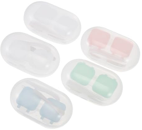 Anneome 5sets Professional Contacts Boxes Storage Cases for Contacts Eye Care Kit