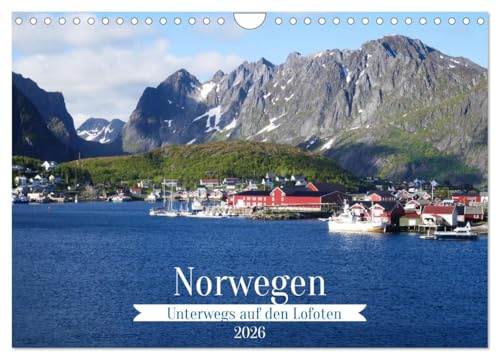 Norwegen - Unterwegs auf den Lofoten (Wandkalender 2026 DIN A4 quer), CALVENDO Monatskalender: Wandern und Fotografieren auf den Lofoten (CALVENDO Natur)