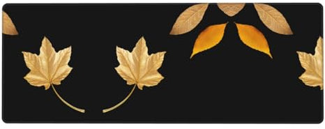 GGNKDL Maple Leaves Meet Fallen Leaves Stampe Gaming Mouse pad XXL Grande Tappetino per mouse lungo esteso Tappetino per mouse Tappetino da scrivania Tappetino per mouse in gomma antiscivolo Bordi