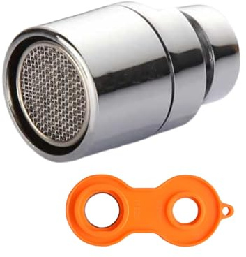 Culinavog Juego de 2 difusor grifo cocina, adaptador grifo cocina y llave de burbujeador ABS, Aireador de Grifo Giratorio de 360 Grados M22, Filtro Grifo de Ahorro de Agua, para Cocina Baño Grifos