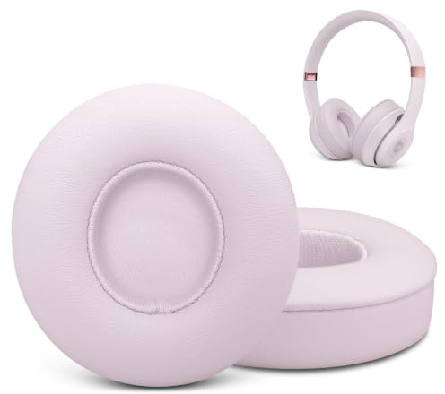 Replacement Earpads for Beats Solo 4 - Ear Pads Cushions for Beats Solo4 Wireless Headphones, Ear Covers Muff with Premium Protein Leather (Cloud Pink)