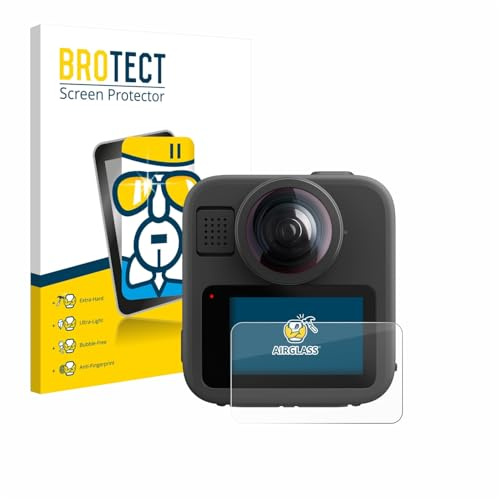 BROTECT Schutzglas für GoPro Max 2 | Transparenter Displayschutz Made in Germany Schutzfolie Panzer Folie Glas 9H Anti-Fingerprint Einfache Montage Clear