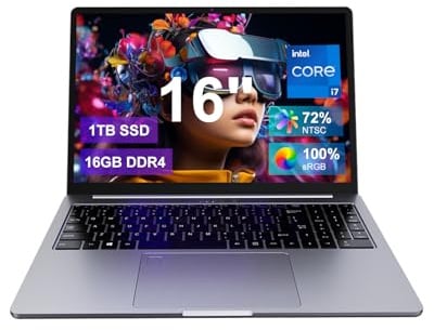 Ninkear N16 Pro - Computer portatile ultra sottile, Core i7 12700H, 16 GB DDR4, SSD da 1 TB, display ultra grande da 16, 2,5 K, WiFi 6 e BT 5.2, connessione Wi-Fi stabile, per lavoro, riunioni e