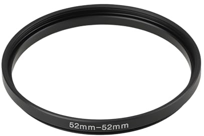ECSiNG Filter Adapterring 52mm zu 52mm aus Aluminium für Objektive DSLR und Filter nd uv cpl ir