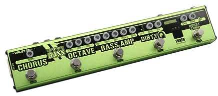 VALETON DAPPER BASS Olive Green Guitar Effect Device with Tuner, Boost Comp, Dirty Q, Bass Amp, and Octave Modules