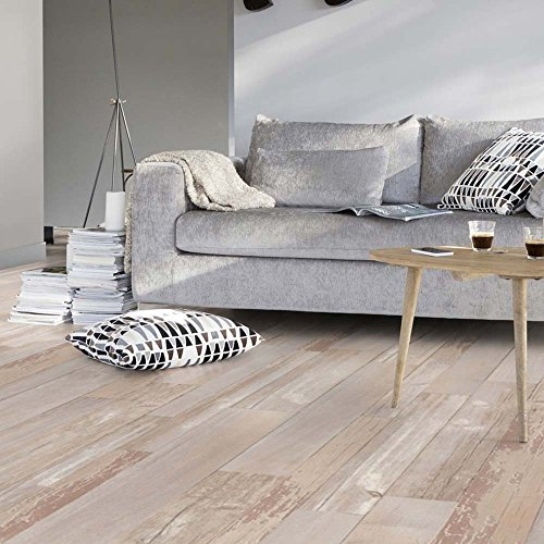 livingfloor® PVC Bodenbelag Shabby Vintage Holzoptik Diele Natur 2m Breite, Länge variabel Meterware, Größe:3.50x2.00 m